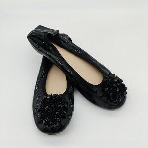 Black ballerina shoe croco